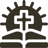 Christian emblem of cross and sunburst