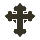 Ornate cross silhouette design